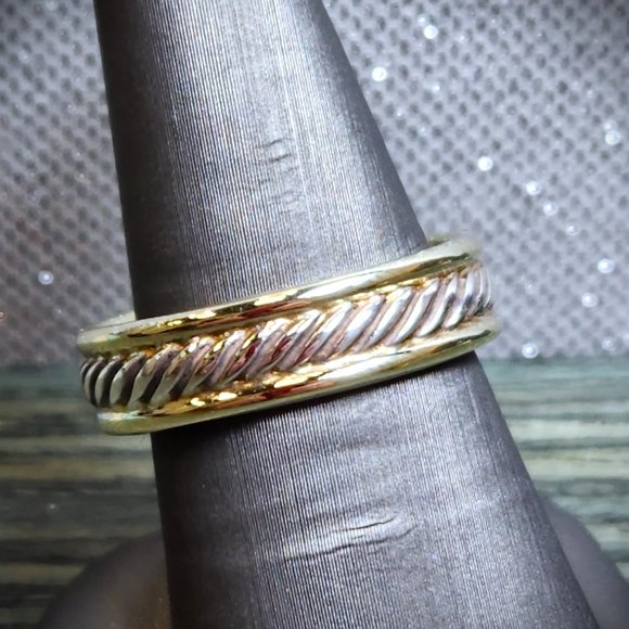 David Yurman Other - David Yurman Mens Vintage Twisted Cable Band Ring .925 & 14k